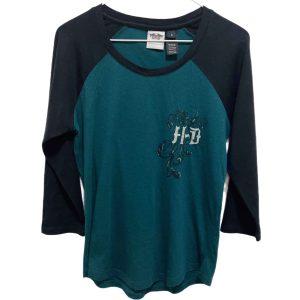 Harley Davidson Scoop Neck Thermal Long Sleeve Pullover