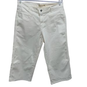 Levi's Classic Stretch Wide Leg Crop White Jeans