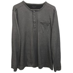 Structure 3/4 Button Long Sleeve Pullover Shirt