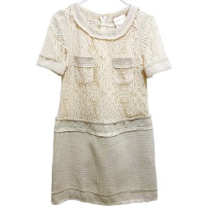 Fumblin' Foe Lace Top Short Sleeve Mini Dress