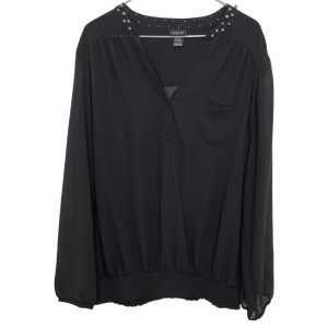 Torrid Plus Gold Beaded Chiffon Pullover Blouse