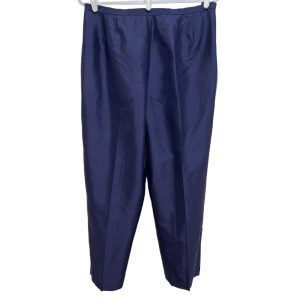 Talbots Tapered Leg High Waist Silk Ankle Pants