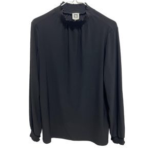 Anne Klein Elastic Mock Neck Stretch Top