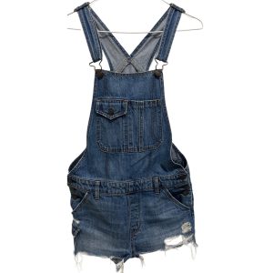 American Eagle Torn Faded Cutoff Denim Shortalls