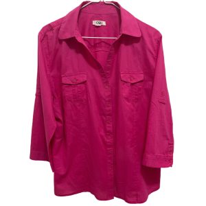 Cato Plus Elastic Back Button Up Blouse