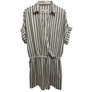 Lou&Grey For Loft Oversized Striped Short Sleeve Romper