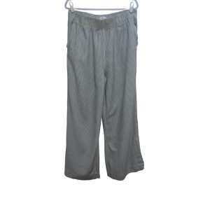 H&M Wide Leg Baggy Lightweight Pinstripe Pull-On Pants