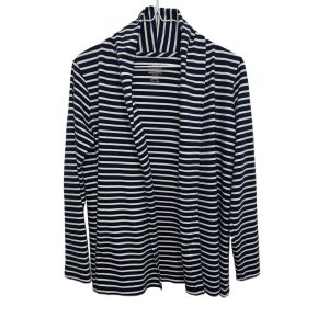 L.L. Bean Pima Cotton Striped Open Jacket