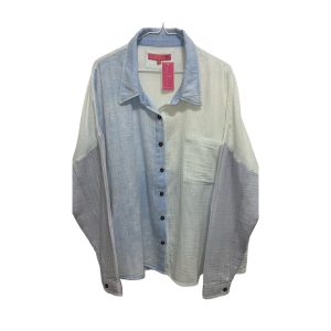 Simply Southern NWT Plus Oversized Color Block Long Sleeve Blouse