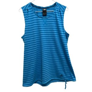 adidas Scoop Neck Striped Sleeveless Pullover Top