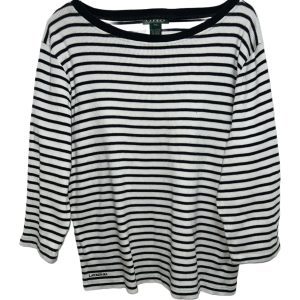Lauren Ralph Lauren Striped Thermal Long Sleeve Pullover