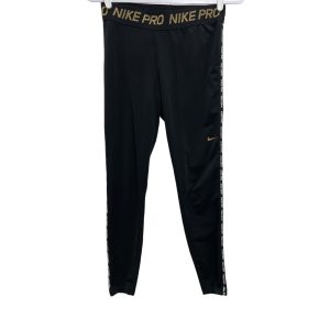 Nike Pro Activewear Glitter Gold Swoosh Leggings