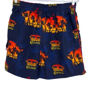 Corona Extra Logo Print Swim Trunks