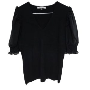 Sioni Milano Sheer 3/4 Sleeves Soft & Stretchy Pullover Sweater