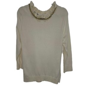 Talbots rsvp Gold Beaded Pullover Sweater