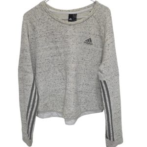 adidas Shrug Cropped Long Sleeve Pullover Sweatshirt
