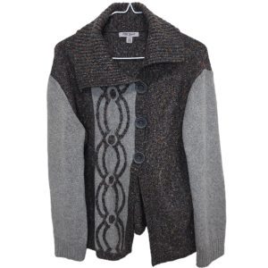 PBJ Sport Button Up Textured Cardigan Sweater