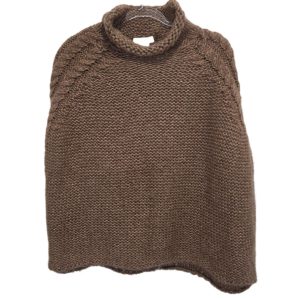 Cocogio Made in Italy Cowl Neck Pullover Knit Sweater Poncho