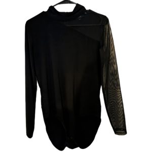 DKNY Mock Neck Sheer Left Shoulder & Arm Bodysuit