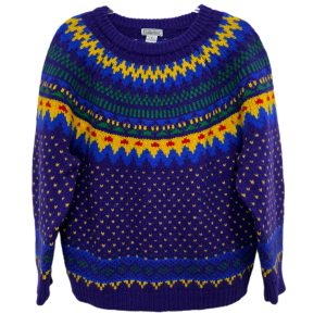 Gallagher Vintage 80's 100% Wool Fair Isle Pullover Sweater