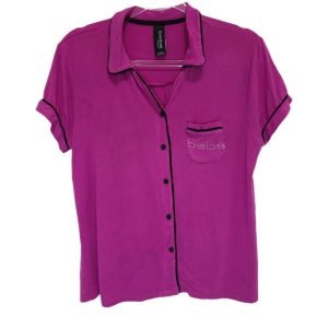 bebe 2Pc Pajama Set Short Sleeve Top & Shorts Bottoms